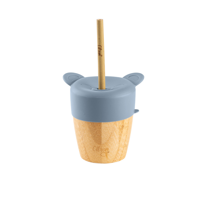 Tasse en bambou Bleu 6M+ 