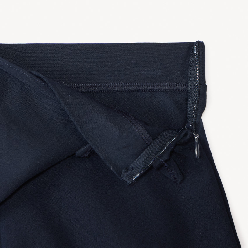 Jupe-short portefeuille en toile bleu marine pour fille  