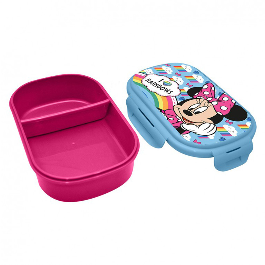 Lunchbox avec couverts Minnie Bleu/Rose 