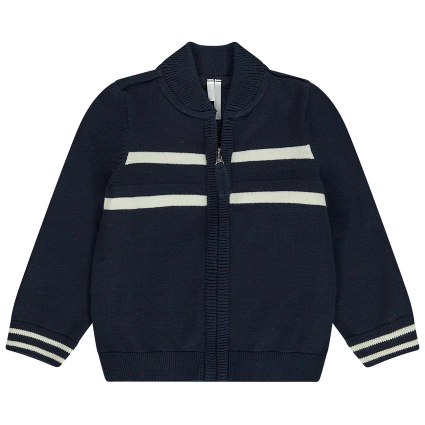 Gilet en tricot col teddy pour bébé garçon