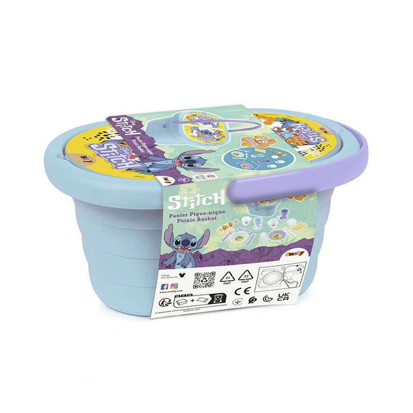 Panier de pique-nique avec dinette Stitch Disney 