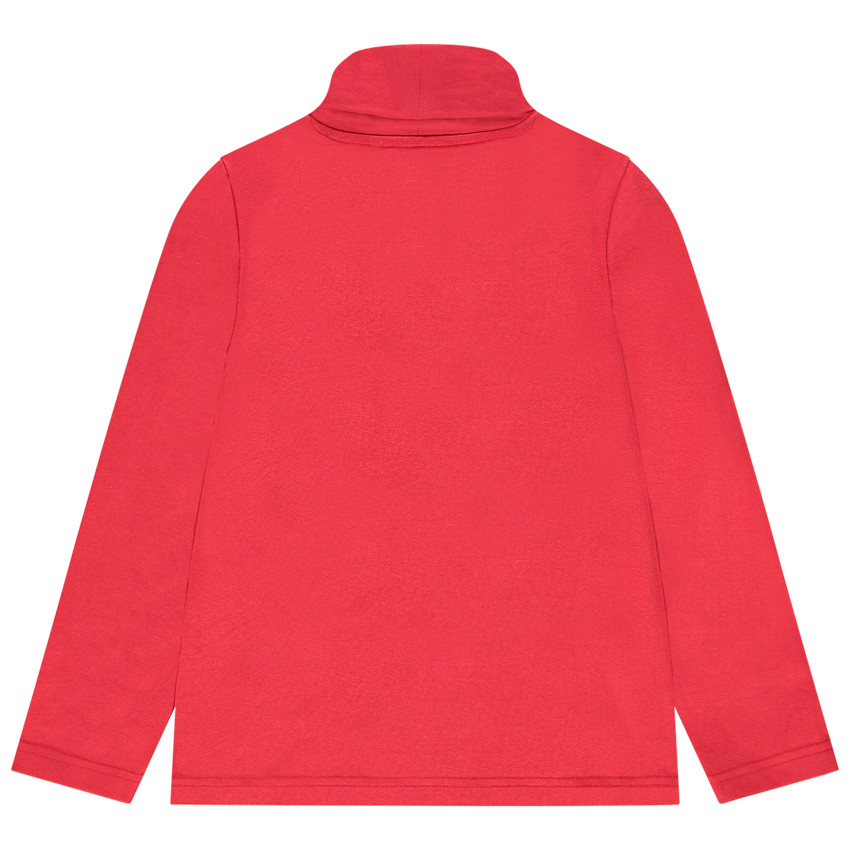 Sous-pull rouge motif père Noël en relief pour enfant garçon 