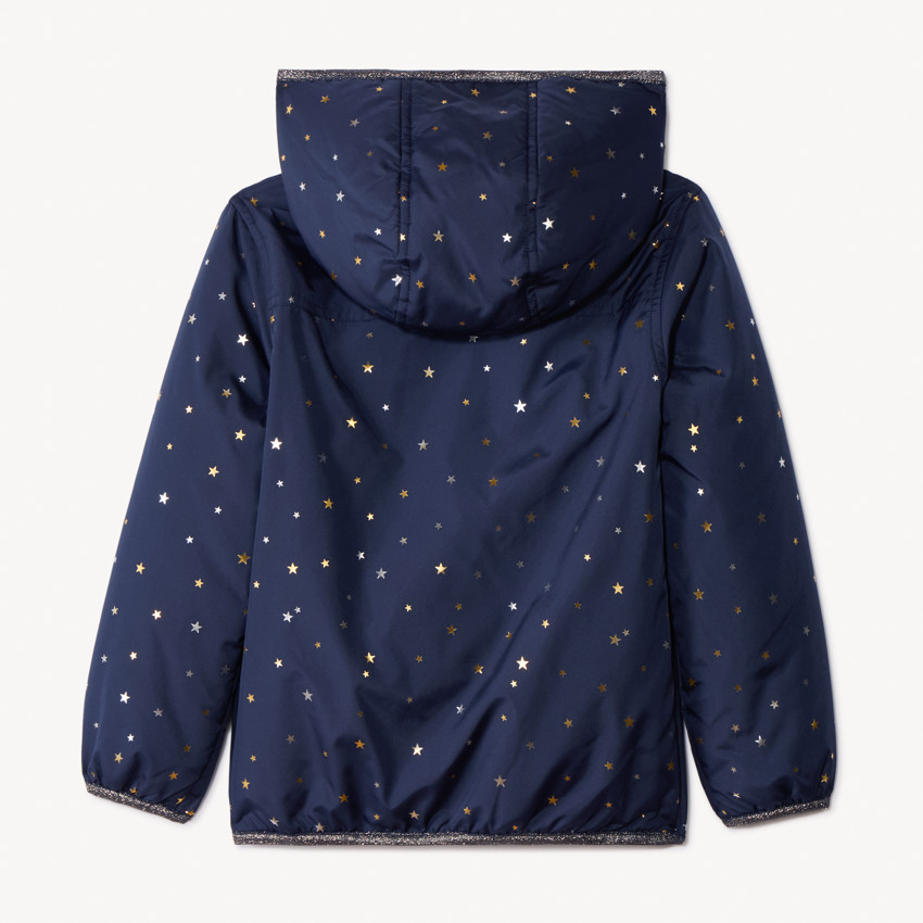 Coupe-vent rembourré imprimé étoiles pour fille 