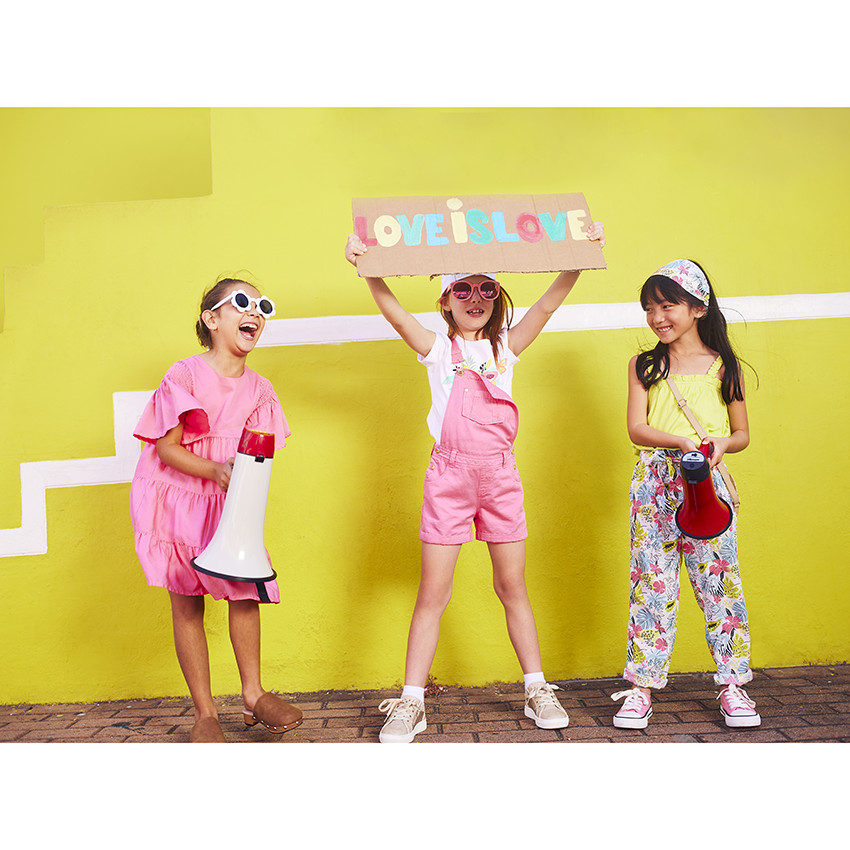 Bandeau à nouer en lyocell imprimé exotique pour fille 