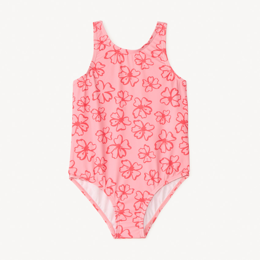 Maillot de bain 1 pièce imprimé fleurs de tiaré pour fille 