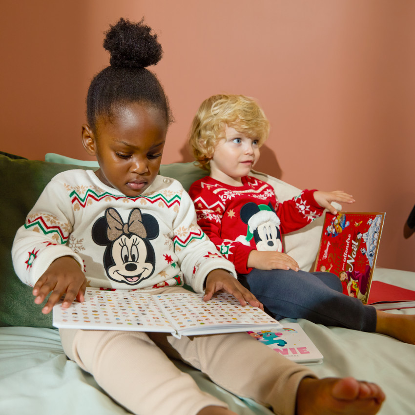 Pull de Noël Minnie Disney en tricot pour bébé fille 