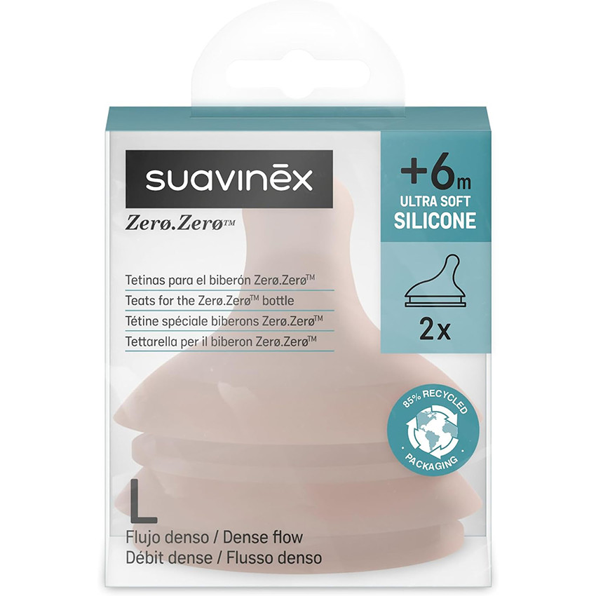 Tétine en silicone pour biberon Zero Zero Flux dense x 2 - Deep 
