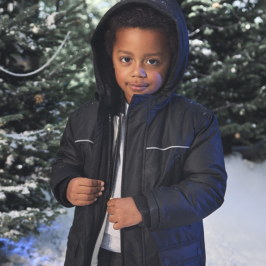 Parka 2 en 1 avec gilet teddy en micropolaire pour garçon 