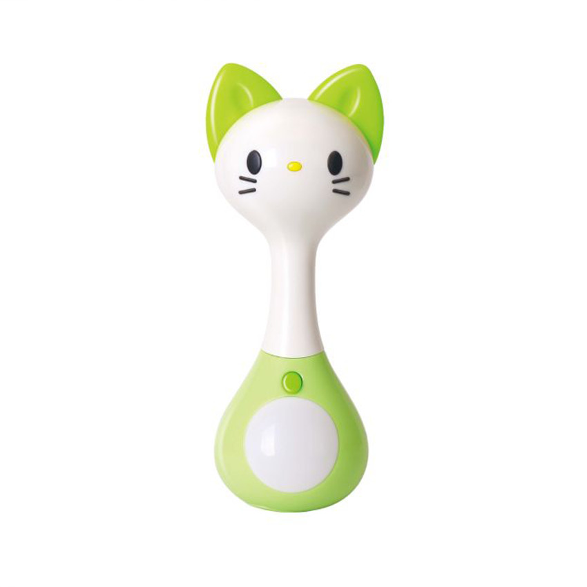 Hochet sons et lumières Chat vert 