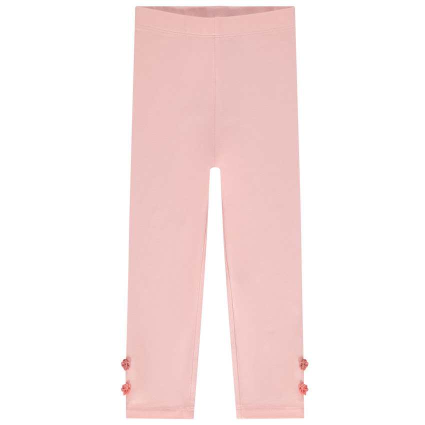 Caleçon uni à pompons pour bébé fille