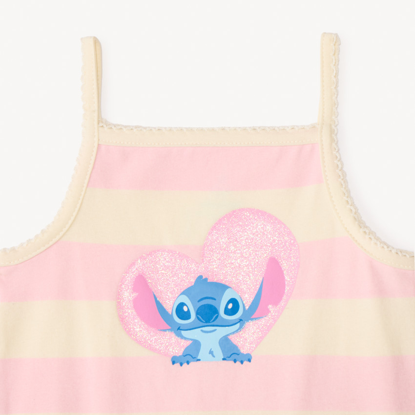 Lot de 3 bodies à bretelles print Stitch Disney pour bébé fille 