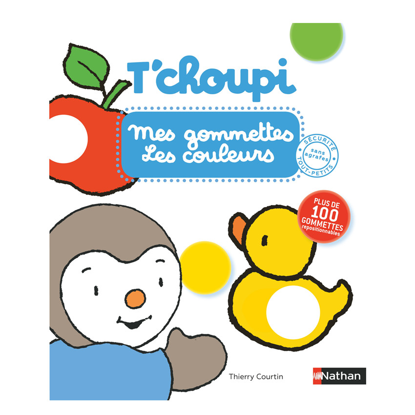 Livre T'choupi Mes gommettes Les couleurs 