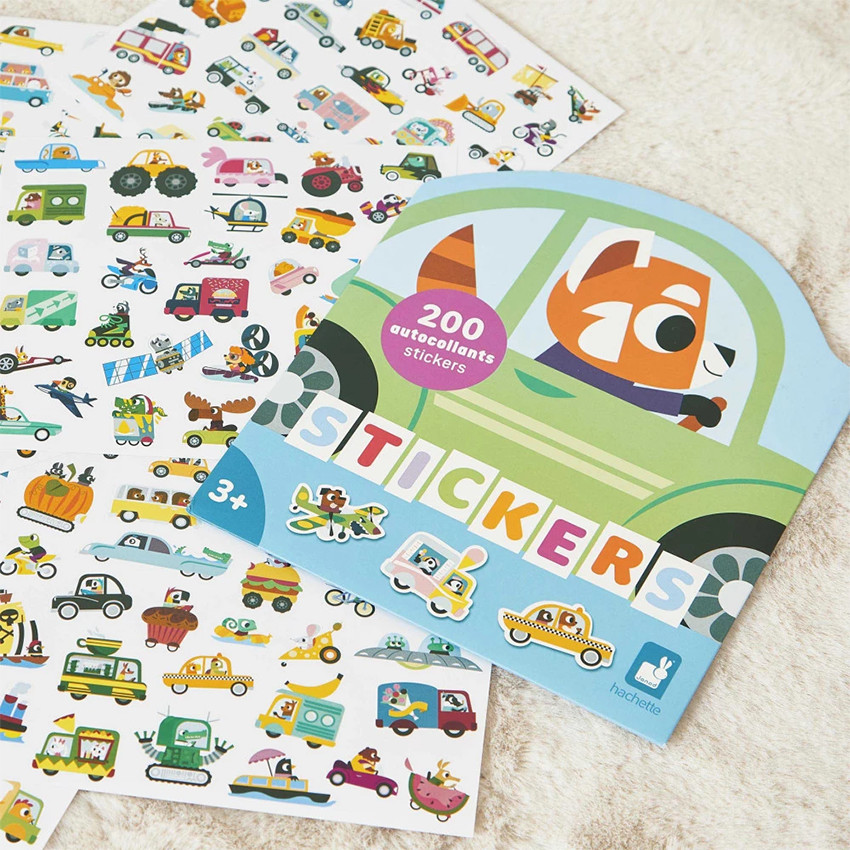 Pochette de 200 stickers Véhicules 