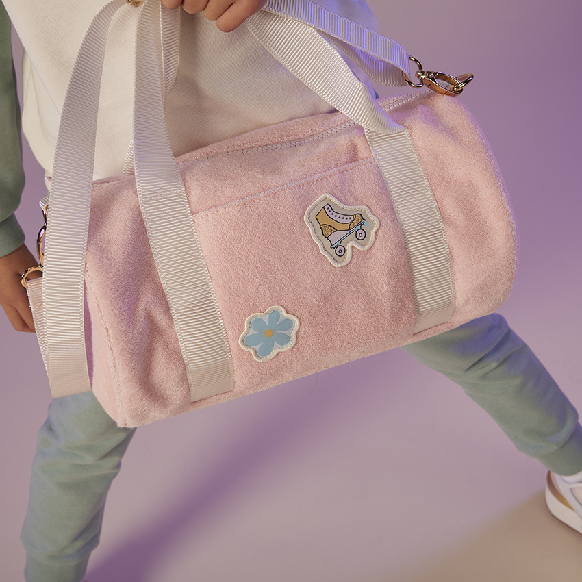 Sac bowling avec badges et bandoulière pour fille 