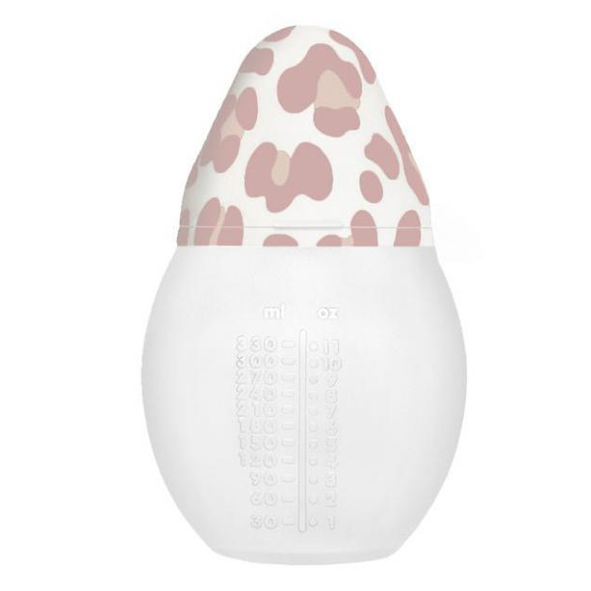Biberon 330ml anti-colique en silicone Graouu Pink - Rose (Elhée) - Image 1