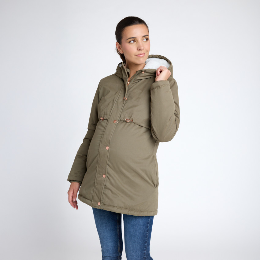 Parka de grossesse évolutive doublée sherpa