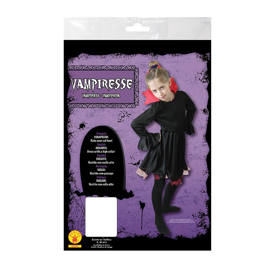 Déguisement Vampirette Taille S - Noir 