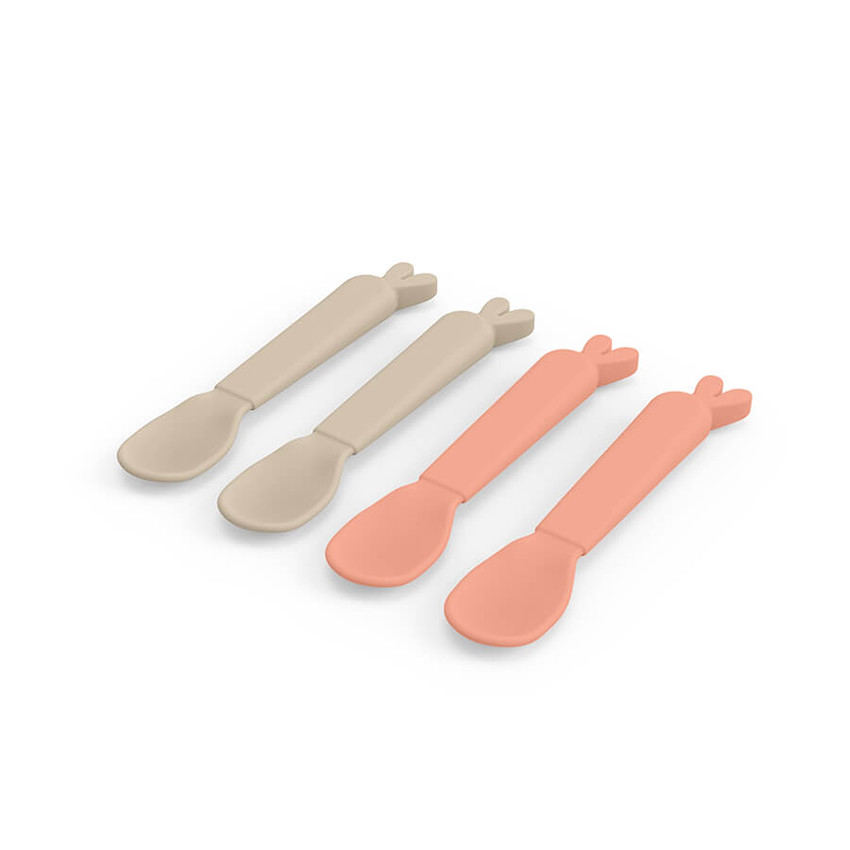 Lot de 4 cuillères Kiddish Lalee sable/corail 