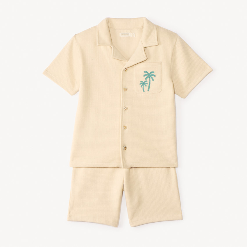 Ensemble 2 pièces chemise oversize + bermuda pour garçon 