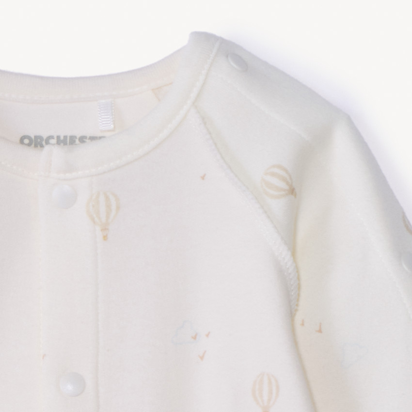 Combinaison en velours imprimé montgolfières pour bébé prématuré 