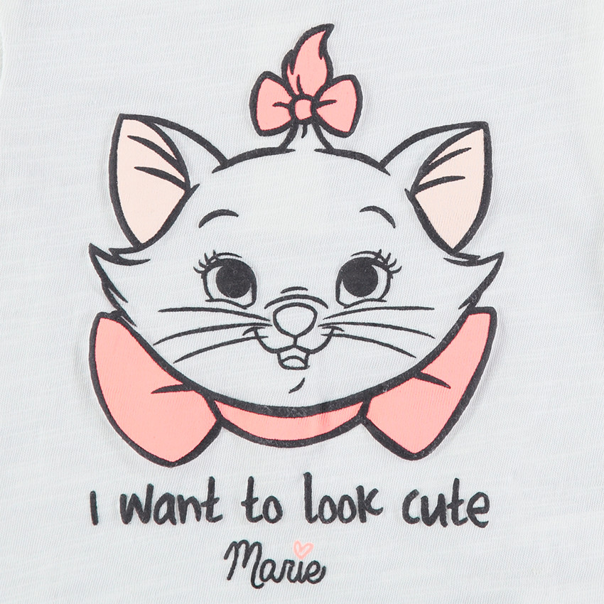 Tee-shirt en coton organique print Marie Aristochats Disney 