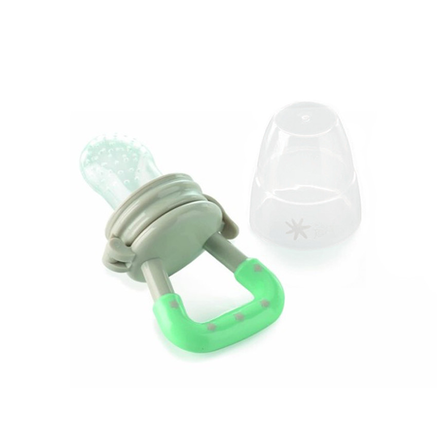 Grignoteur avec t tine en silicone Vert Menthe