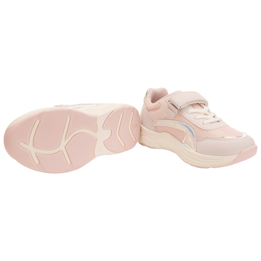 Baskets de sport iridescentes en mesh pour fille 