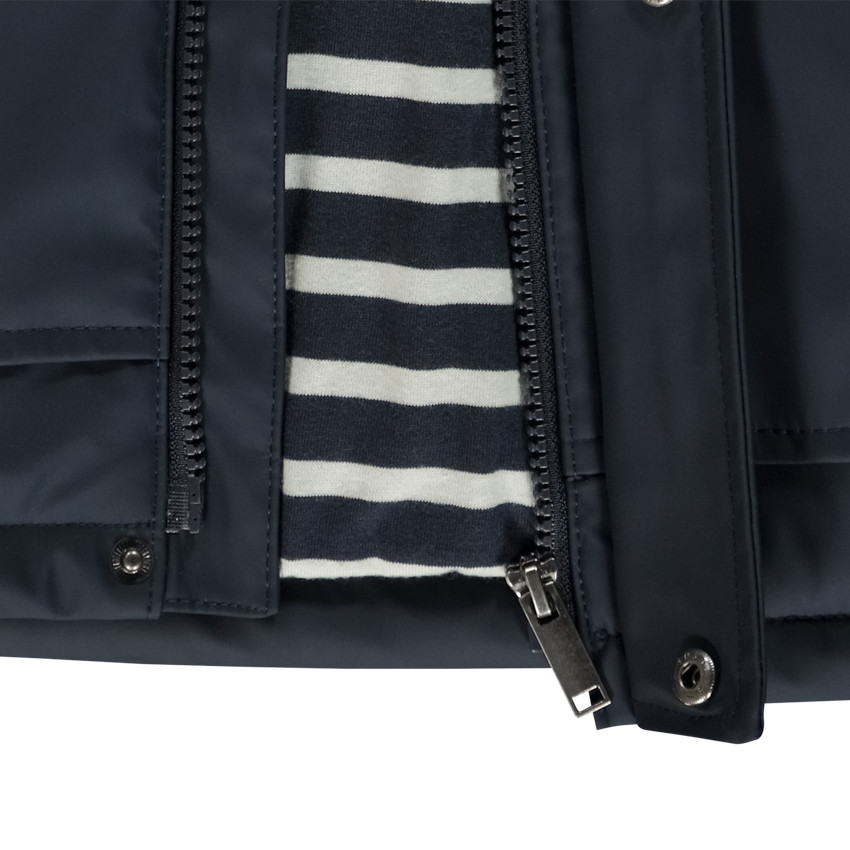 Parka gomme rembourrée esprit ciré pour garçon 