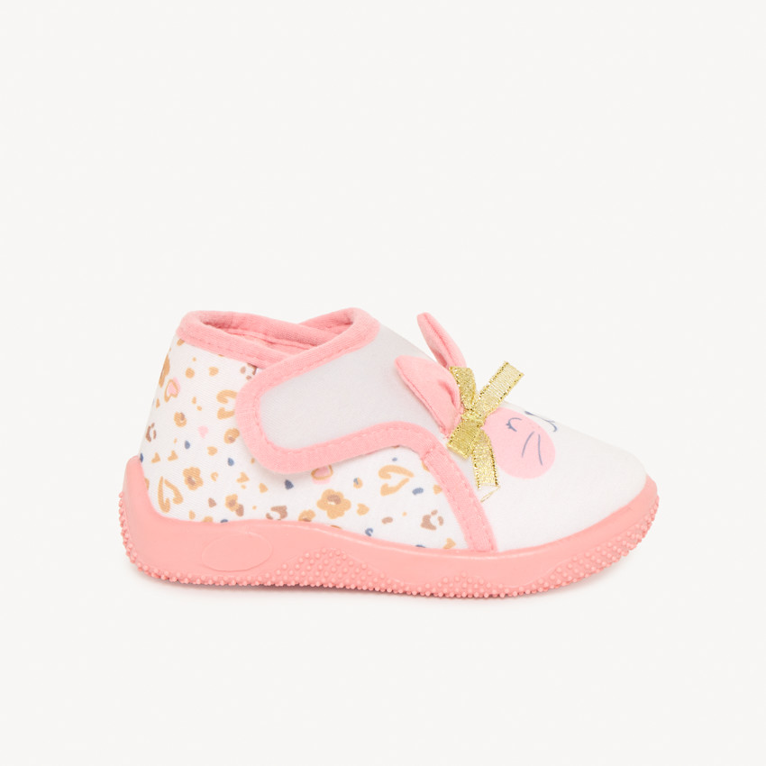 Chaussons bottillons motif chat pour bébé fille 