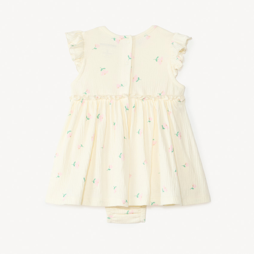 Robe 2-en-1 effet froissé avec imprimé fantaisie pour bébé fille 