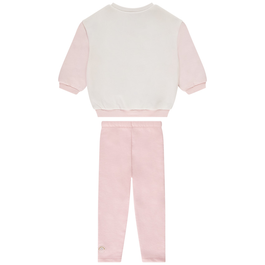 Ensemble jogging molleton print roller pour bébé fille 