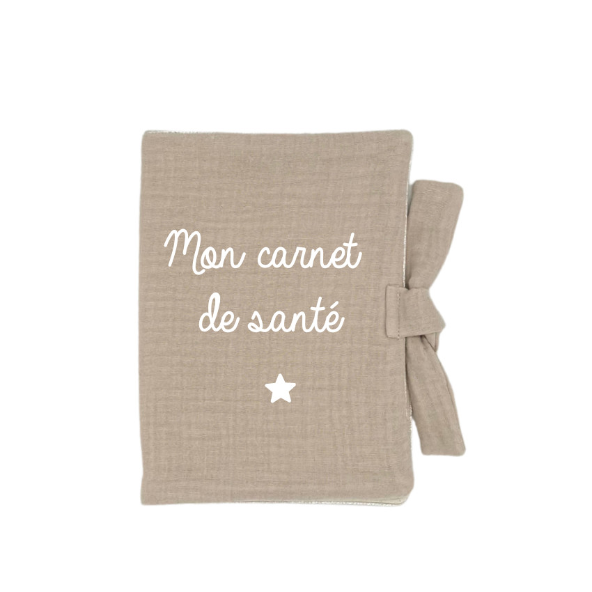 Protège carnet de santé &#34;Mon carnet de santé&#34; beige