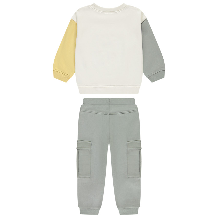 Ensemble jogging molleton effet color block pour bébé garçon 