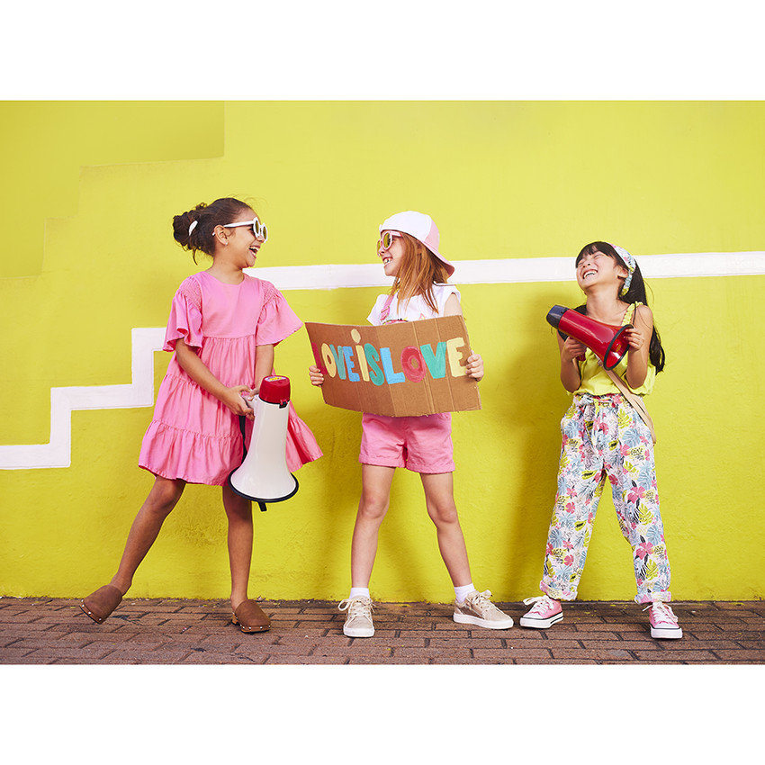 Bandeau à nouer en lyocell imprimé exotique pour fille 