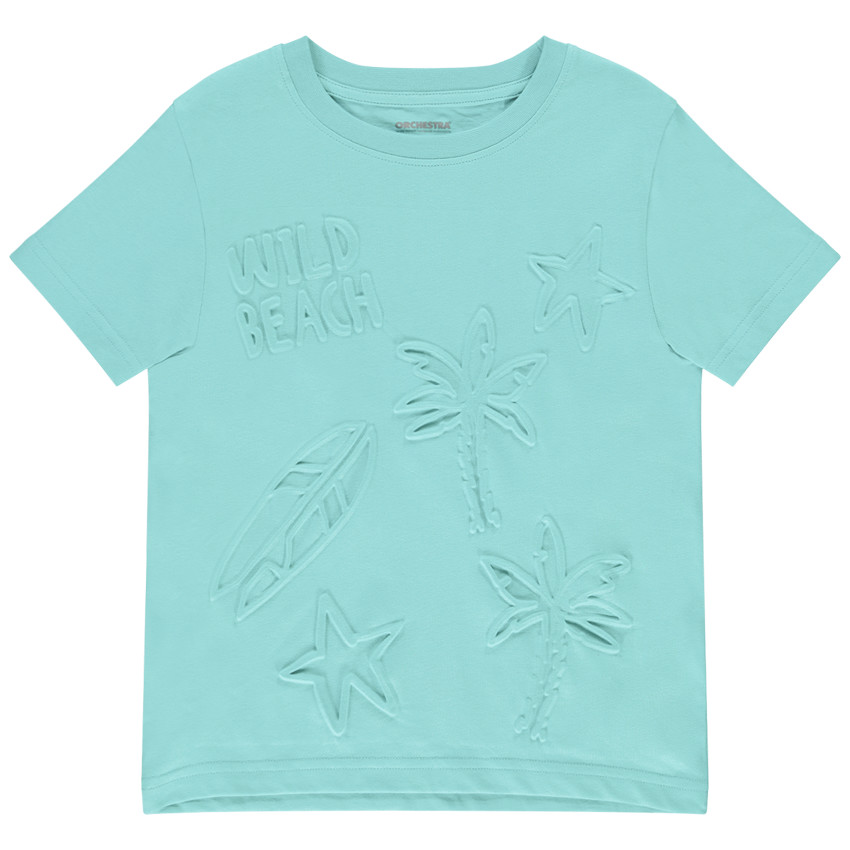 T-shirt manches courtes avec visuels embossed pour garçon 
