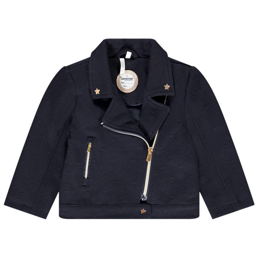 Perfecto en jersey contrecollé avec étoiles fantaisie pour bébé fille