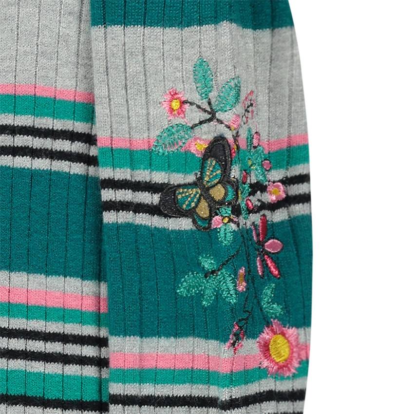 Pull chaussette col roulé rayé 