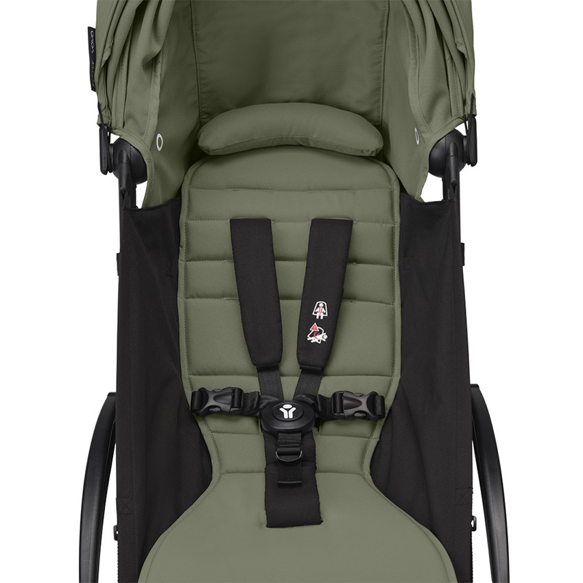 Poussette Stokke® YOYO³ de la naissance à 3 ans - cadre noir/olive 
