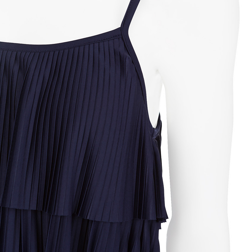 Robe de grossesse plissée et volantée 