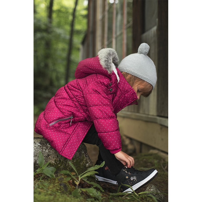 Baskets montantes noires et dorées Hello Kitty 