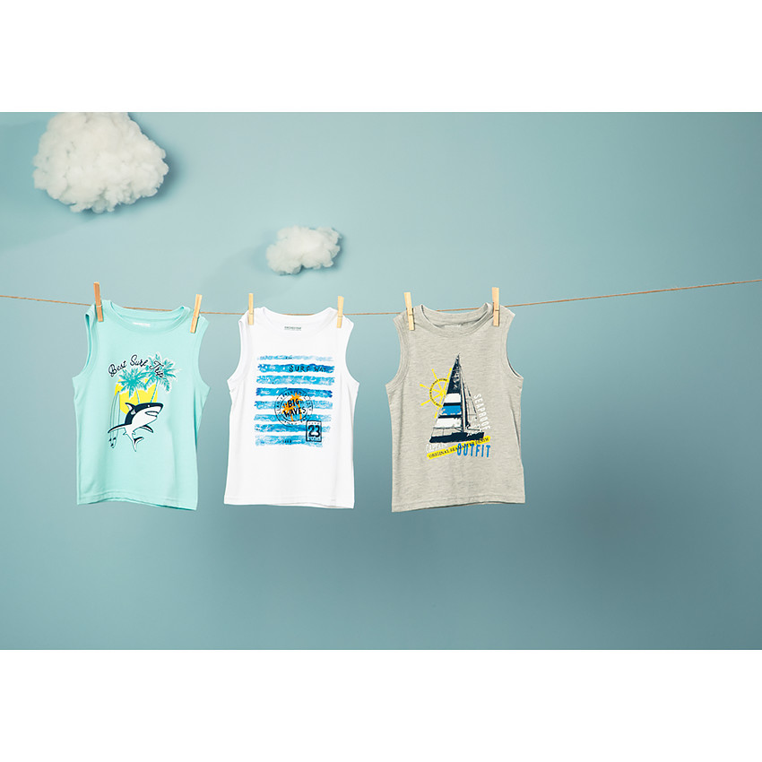 Débardeur en coton avec print pour garçon Main Débardeur en coton avec print pour garçon