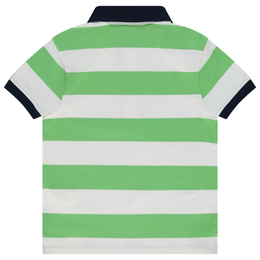 Polo manches courtes rayé broderie palmier pour garçon 
