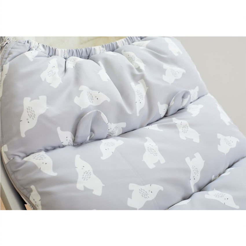 Chancelière en toile étanche avec fausse fourrure Mix & Match - Gris Clair 