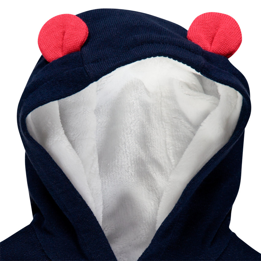 Gilet à capuche en tricot bleu marine bébé garçon motif Mickey Disney 