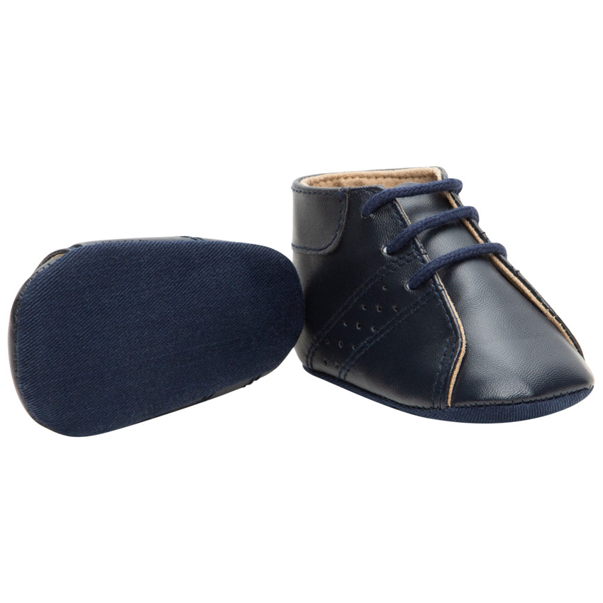 Bottillons souples effet cuir à lacets 