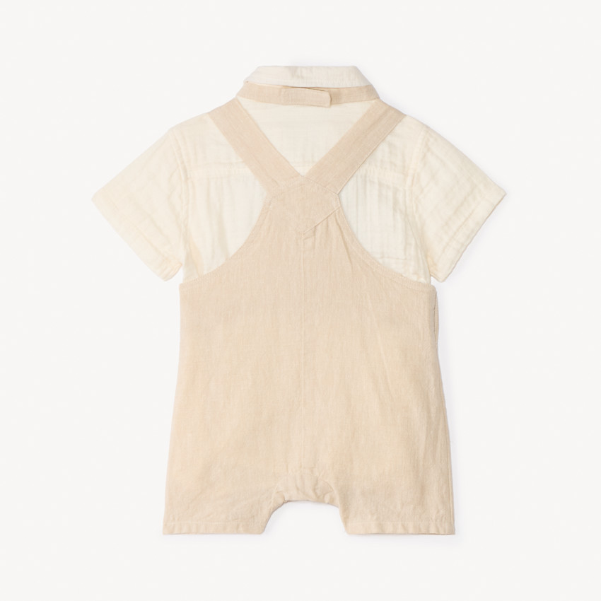 Ensemble 2 pièces chemise + salopette pour bébé garçon 