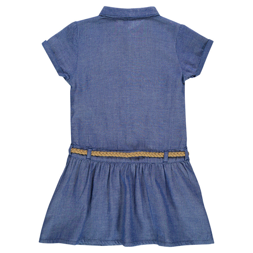 Robe effet jeans avec détail dentelle et ceinture amovible 