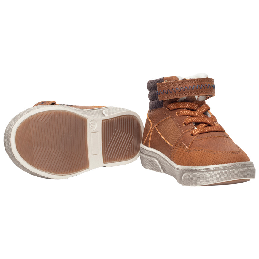 Bottillons avec col en velours et doublure en fourrure pour garçon 