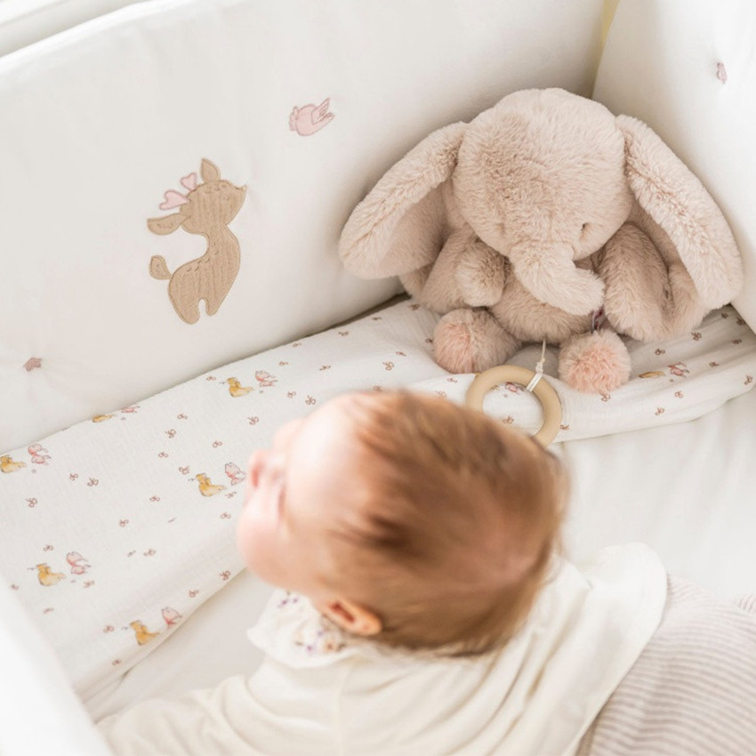 Peluche musicale éléphant - Velours - Fanfan - Sable -24 cm 