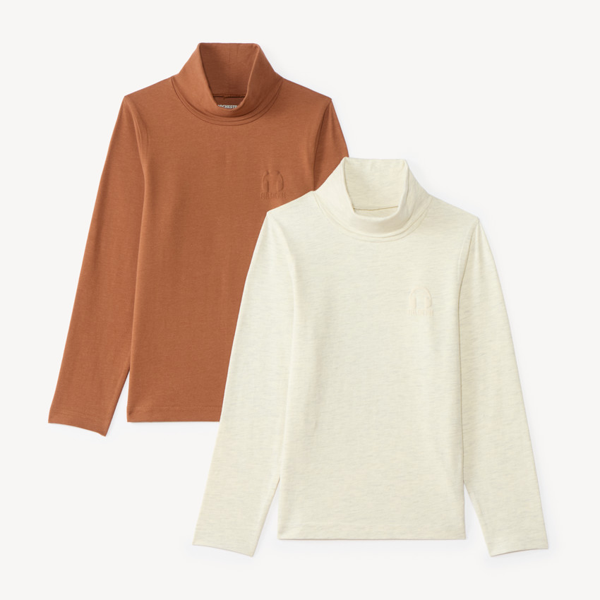 Lot de 2 sous-pulls à col cheminée garçon 